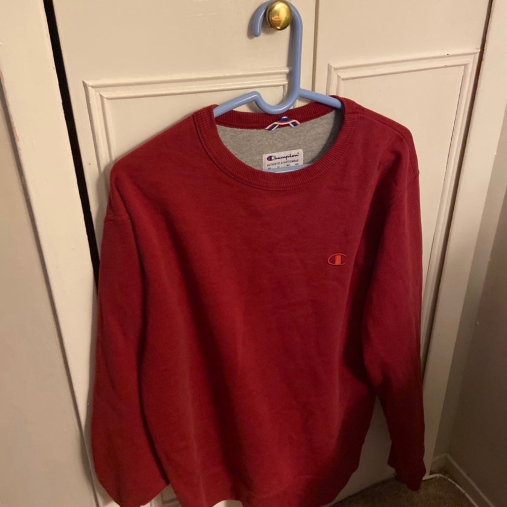 Red Champion Crewneck Sweater/Sweatshirt Size Medium